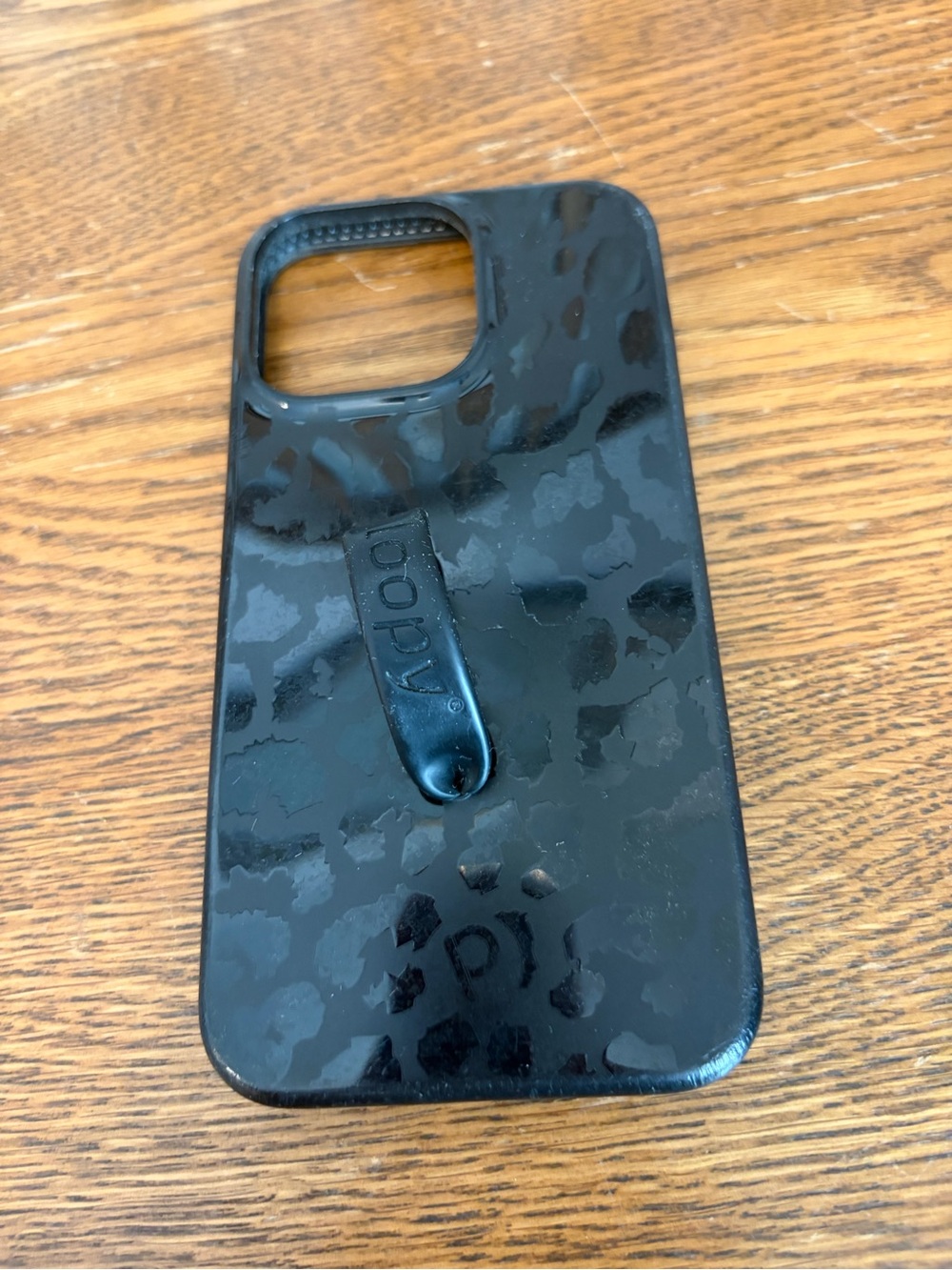 Loopy Original iPhone 13 Pro Case Midnight Leopard Matte Gloss Righty